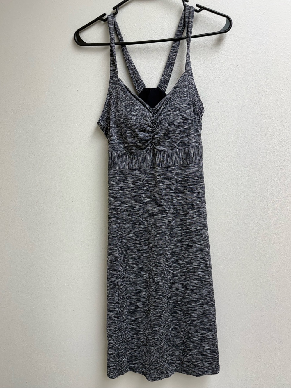 Prana Grey Space-Dye Midi Dress with built in Bra